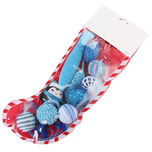 GANAZONO 10-teiliges Katzenspielzeug-Set mit Weihnachtlichem Thema Interaktives Spielzeug für Hauskatzen Realistisches Katzenspielzeug-Paket Glocken-mausform Teazys-katzenspielzeug GANAZONO 10-teiliges Katzenspielzeug-Set mit Weihnachtlichem Thema Interaktives Spielzeug für Hauskatzen Realistisches Katzenspielzeug-Paket Glocken-mausform Teazys-katzenspielzeug von GANAZONO