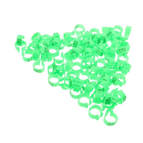 GANAZONO 100 Stück Digitalerkennungsbeinring Beine Identifikationsbeinband Taube Beinringe Taubenrekordring Bunt Taubenfußringe Mehrfarbig Für Bands Geflügel Vögel Erkennen Ringe Abs Green von GANAZONO