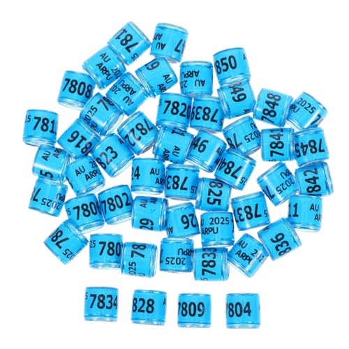 GANAZONO 100 Stück Taube Fußkettchen Nummerierter Taubenbeinring Taube Trainingsringe Geflügelbeinband Geflügel-Kennzeichnungsbänder Aluminium-Kunststoff Sky-Blue GANAZONO 100 Stück Taube Fußkettchen Nummerierter Taubenbeinring Taube Trainingsringe Geflügelbeinband Geflügel-Kennzeichnungsbänder Aluminium-Kunststoff Sky-Blue von GANAZONO