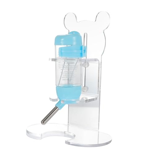 GANAZONO Haustier Trinkflasche Halter Auslaufsicherer Wasserspender für Hamster Kaninchen Kleine Haustiere Installieren Leicht zu Reinigen Transparentes Design 2 Stück von GANAZONO