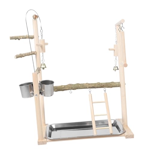 GANAZONO 1Satz Papageien Spielplatz Interaktives Vogelspielzeug für Wellensittiche und Nymphensittiche Sicherer Trainingsstand mit Futternapf Papageienzubehör GANAZONO 1Satz Papageien Spielplatz Interaktives Vogelspielzeug für Wellensittiche und Nymphensittiche Sicherer Trainingsstand mit Futternapf Papageienzubehör von GANAZONO