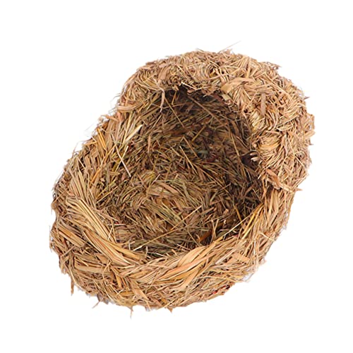 GANAZONO 1Stück Handgewebtes Grashaus für Haustiere Bequeme Rückzugsmöglichkeit für Meerschweinchen Hamster und Katzen Natürliche und Sichere Umgebung von GANAZONO