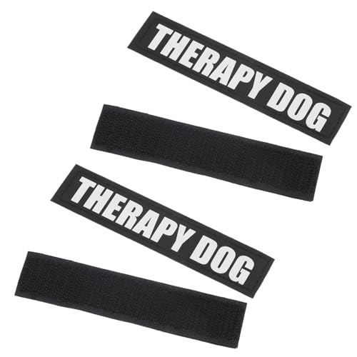 GANAZONO 2 Paare Reflektierende Hundegeschirr Aufnäher Strapazierfähige Patches für Haustierwesten Sicherheitsdesign für Nächtliche für Therapiehunde S von GANAZONO
