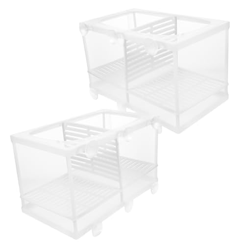 GANAZONO 2 Stücke Aquarien Brutkasten Zuchtbox mit Trennwand Kunststoff Nylon für Fischzucht und Isolation Bequem zu Reinigen für Tropenfische GANAZONO 2 Stücke Aquarien Brutkasten Zuchtbox mit Trennwand Kunststoff Nylon für Fischzucht und Isolation Bequem zu Reinigen für Tropenfische von GANAZONO