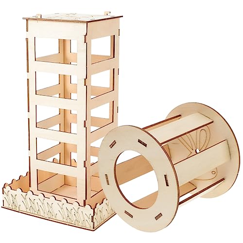 GANAZONO 2 Stück Holz Heu Futterspender für Futterstation für Kleintiere Stabiler Heuhalter mit Kreativer für Käfige und Langsames Fressen GANAZONO 2 Stück Holz Heu Futterspender für Futterstation für Kleintiere Stabiler Heuhalter mit Kreativer für Käfige und Langsames Fressen von GANAZONO