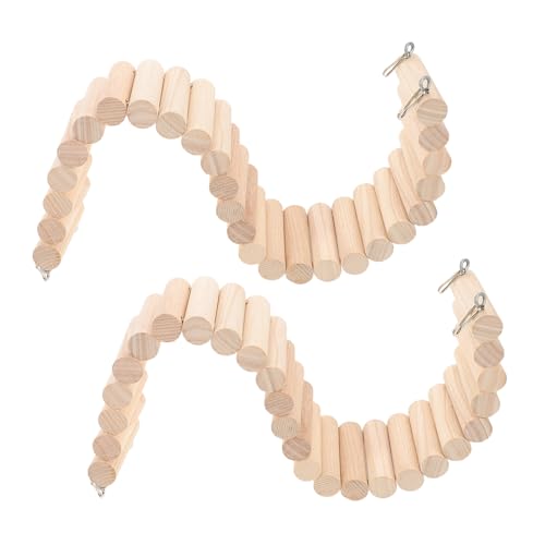 GANAZONO 2 Stück Holzleiter Brückenspielzeug für Kleintiere Biegsame Kletterbrücke DIY Holzbogen für Hamster Meerschweinchen Robustes Haustier klettergerüst Indoor Outdoor GANAZONO 2 Stück Holzleiter Brückenspielzeug für Kleintiere Biegsame Kletterbrücke DIY Holzbogen für Hamster Meerschweinchen Robustes Haustier klettergerüst Indoor Outdoor von GANAZONO