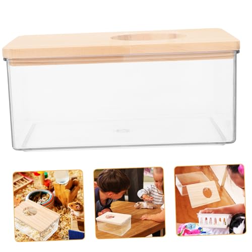 GANAZONO 2 Stück Sandbad Box für Hamster Transparente Badewanne aus als Toilette oder Sandbad Leicht zu Reinigen Lagern von GANAZONO