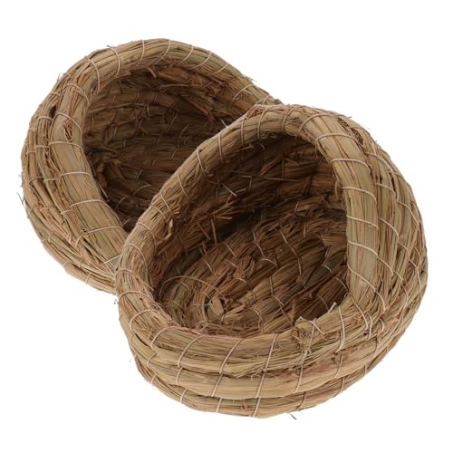 GANAZONO 2 Stück Teiliges Handgewebtes Kleines Hühnernest aus Natürlichem Stroh Komfortables Legenest und Schlafplatz für Hühner und Kleine Haustiere Geeignet für Hühnergrößen Sicheres GANAZONO 2 Stück Teiliges Handgewebtes Kleines Hühnernest aus Natürlichem Stroh Komfortables Legenest und Schlafplatz für Hühner und Kleine Haustiere Geeignet für Hühnergrößen Sicheres von GANAZONO