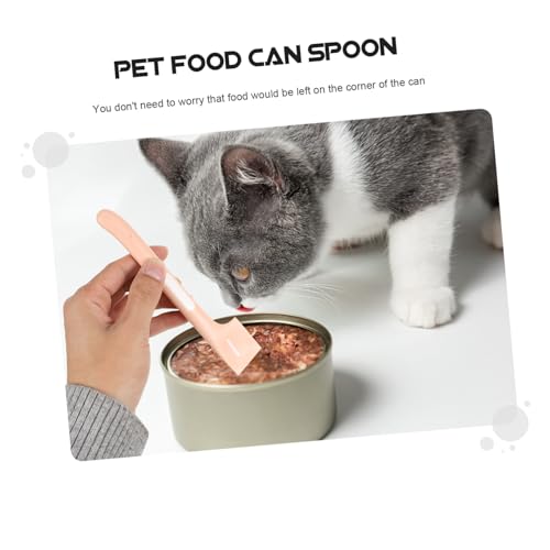 GANAZONO 2 Stück Teiliges Pet Food Mischlöffel TPR Dosenöffner Funktion Langlebig und Ergonomisch für Feucht Trockenfutter bei Katzen und Haustieren Einfach zu Reinigen von GANAZONO