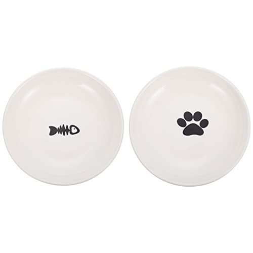 GANAZONO 2 Stücke Keramiknapf Für Haustiere Doppelt Kätzchen Schüssel Katzennapfhalter Halter Für Futternapf Für Katzen Leckerlischale Für Katzen Katzenspielzeug Katzennäpfe Dual Weiß GANAZONO 2 Stücke Keramiknapf Für Haustiere Doppelt Kätzchen Schüssel Katzennapfhalter Halter Für Futternapf Für Katzen Leckerlischale Für Katzen Katzenspielzeug Katzennäpfe Dual Weiß von GANAZONO