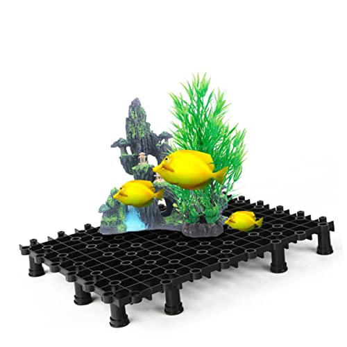 GANAZONO Aquarium-zubehör 2er-Pack Bodenplatte PVC-aquariumplatte Schwarz Mit 8 Nägeln Für Einfachen Aufbau von GANAZONO