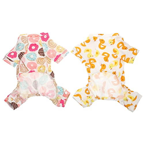 GANAZONO 2stücke Teiliges Haustier Schlafanzug Für Kleine Hunde Atmungsaktive Und Bequeme Winter Kleidung Für Hunde Stilvoller Pyjama Für Zuhause Für Indoor-nutzung Und Gemütliche von GANAZONO