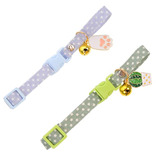 GANAZONO 2St Katzenhalsband Katzenbecher Katzenhalsbänder für Mädchenkatzen abbrechbare Katzendekor Katzenmarke süße Katzenhalsbänder Abreißhalsband für Katze Baumwolle Polyester GANAZONO 2St Katzenhalsband Katzenbecher Katzenhalsbänder für Mädchenkatzen abbrechbare Katzendekor Katzenmarke süße Katzenhalsbänder Abreißhalsband für Katze Baumwolle Polyester von GANAZONO