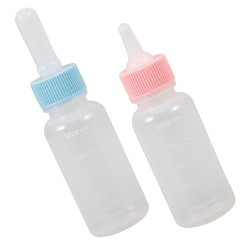 GANAZONO 2Stücke Haustier Aufzuchtflasche Milchflasche für Kätzchen und Welpen Entwickelt für Neugeborenen Haustieren mit Sicherem und Langlebigem von GANAZONO