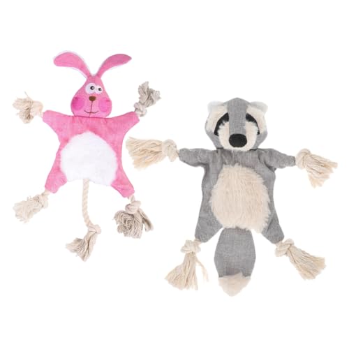 GANAZONO 2Stücke Hundebissspielzeug aus Plüsch Sicheres Kauspielzeug für Welpen Tierform Hase Fördert und Schützt Möbel Langlebiges GANAZONO 2Stücke Hundebissspielzeug aus Plüsch Sicheres Kauspielzeug für Welpen Tierform Hase Fördert und Schützt Möbel Langlebiges von GANAZONO