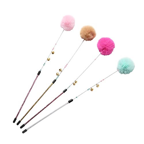 GANAZONO 2Stücke Katzenspielzeug Teilig Interaktiver mit Plüschball und Glocke für Katzen Fördert Bewegung und Spielspaß für Indoor Katzen und Kätzchen GANAZONO 2Stücke Katzenspielzeug Teilig Interaktiver mit Plüschball und Glocke für Katzen Fördert Bewegung und Spielspaß für Indoor Katzen und Kätzchen von GANAZONO