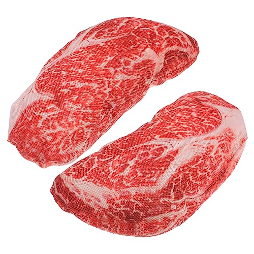 GANAZONO 2Stücke Simulation Steak für Hunde Interaktives Kauspielzeug mit Geräuschfunktion zur Stressreduktion Dekoration Küche und Wohnzimmer GANAZONO 2Stücke Simulation Steak für Hunde Interaktives Kauspielzeug mit Geräuschfunktion zur Stressreduktion Dekoration Küche und Wohnzimmer von GANAZONO