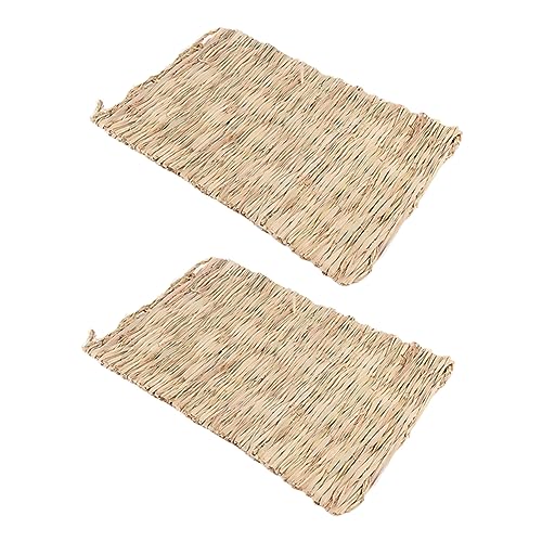 GANAZONO 2Stücke Strohgewebe Matte für Kleintiere Haustier Schlafnest für Hamster und Meerschweinchen Natürliches und Gesundes Pet Zubehör für Käfige und Kuschelecken GANAZONO 2Stücke Strohgewebe Matte für Kleintiere Haustier Schlafnest für Hamster und Meerschweinchen Natürliches und Gesundes Pet Zubehör für Käfige und Kuschelecken von GANAZONO