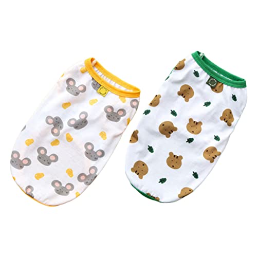 GANAZONO 2stücke Sommerliche Hundevests Für Kleine Hunde Atmungsaktive Und Bequeme Tierbekleidung Mit Cartoon-Muster Für Besondere Anlässe Und Fototermine Leicht Und Strapazierfähig GANAZONO 2stücke Sommerliche Hundevests Für Kleine Hunde Atmungsaktive Und Bequeme Tierbekleidung Mit Cartoon-Muster Für Besondere Anlässe Und Fototermine Leicht Und Strapazierfähig von GANAZONO