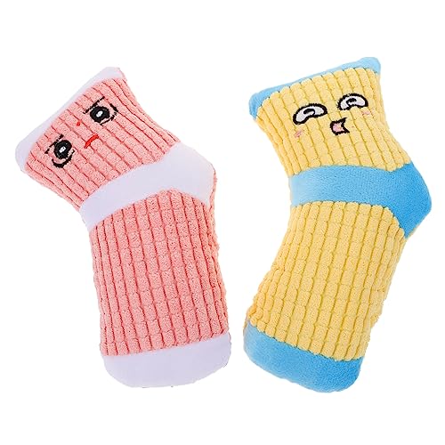 GANAZONO 2stücke Pet Molar Spielzeug Socke Design Plüsch Quietschspielzeug Für Hunde Und Katzen Zum Zähneknirschen Langeweile GANAZONO 2stücke Pet Molar Spielzeug Socke Design Plüsch Quietschspielzeug Für Hunde Und Katzen Zum Zähneknirschen Langeweile von GANAZONO