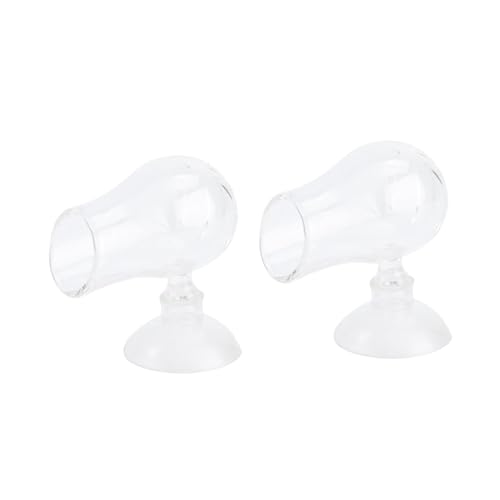 GANAZONO Fisch Tank Lebensmittel Container Set 2 Glas Feeder Sicher Für Süßwasser Aquarien von GANAZONO