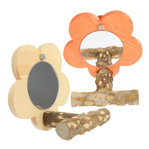 GANAZONO 2stücke Holzstand Für Papageien Robuste Und Verschleißfeste Sitzstangen Für Vögel Als Spielzeug Und Zubehör Für Nymphensittiche Und Andere Kleine Vögel von GANAZONO