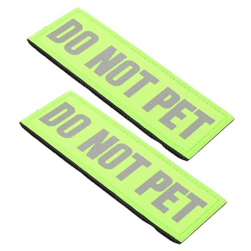 GANAZONO 2stücke Reflektierende Diensthund-Patches Klett-Abzeichen Für Hundegeschirr Langlebige Nylon-Sticker Für Sicherheitswesten Do Not Pet Design von GANAZONO