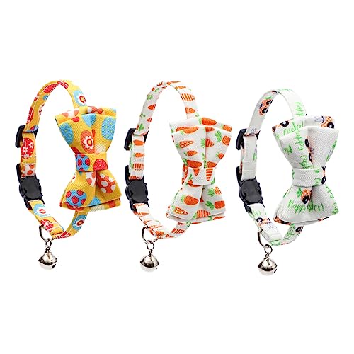 GANAZONO 3St Haustierhalsband Katzenhalsband Zubehör Hundehalsbänder große Rassen Apple Air-Tag Glocke Ostern Dekoration Easter Decoration Halskette für Haustiere Pet-Bogen-Kette Colorful GANAZONO 3St Haustierhalsband Katzenhalsband Zubehör Hundehalsbänder große Rassen Apple Air-Tag Glocke Ostern Dekoration Easter Decoration Halskette für Haustiere Pet-Bogen-Kette Colorful von GANAZONO