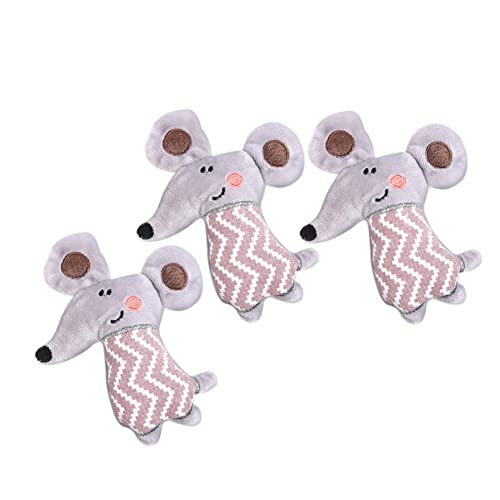GANAZONO 3st Plüsch Katze Plüschmaus Grey GANAZONO 3st Plüsch Katze Plüschmaus Grey von GANAZONO