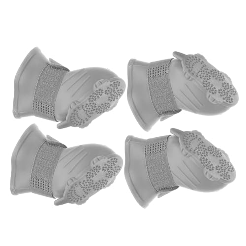 GANAZONO 4 Stück Gummi-Regenstiefel Für Hunde, Wasserdicht, rutschfest, Für Den Außenbereich, Bequeme Hundepfoten-Booties, Schützende Welpen-fußabdeckungen Für Kleine Hunde GANAZONO 4 Stück Gummi-Regenstiefel Für Hunde, Wasserdicht, rutschfest, Für Den Außenbereich, Bequeme Hundepfoten-Booties, Schützende Welpen-fußabdeckungen Für Kleine Hunde von GANAZONO
