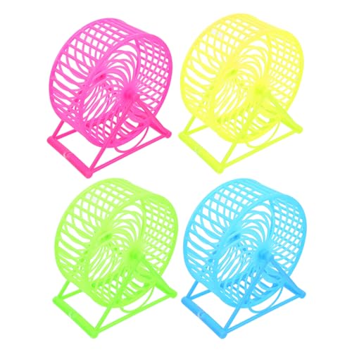 GANAZONO 4 Stück Hamsterlaufräder mit Ständer Geräuscharmes Kleintier übungsrad für Zwerghamster Meerschweinchen und Kleine Haustiere Langlebig bei Langeweile und Kauspieltrieb Geeignet GANAZONO 4 Stück Hamsterlaufräder mit Ständer Geräuscharmes Kleintier übungsrad für Zwerghamster Meerschweinchen und Kleine Haustiere Langlebig bei Langeweile und Kauspieltrieb Geeignet von GANAZONO