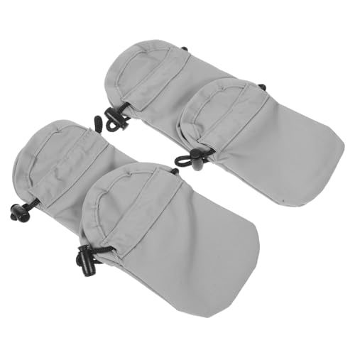 GANAZONO 4 Stück Haustierschuhe Hundeschuhe Hundestiefel Kratzfeste Katzenschuhe Kleine Hundebereich Welpenstiefel Kratzfeste Katzenfußschuhe Kätzchenschuhe Nylon Light Grey von GANAZONO