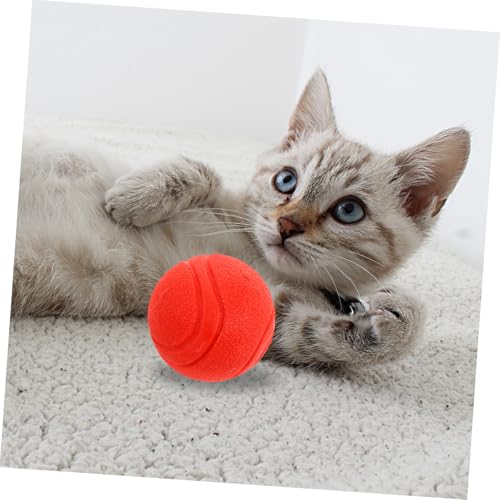 GANAZONO 4 Stück Hundespielzeug aus Robustem TPR Gummi Tennisbälle mit Verbessertem Grip Kauspielzeug für Welpen und Katzen Interaktive Spielbälle zur Zahnpflege für Apportierspiele von GANAZONO