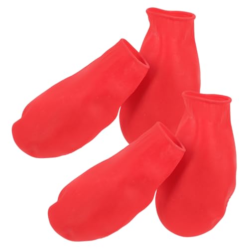 GANAZONO 4 Stück Schuhüberzüge für Haustiere Kauer Pfoten Leckerlis für Hunde Hundespielzeug Nagelknipser für Hunde hundeschuhe Dog Shoes Welpenstiefel wasserdichte Hundelschuhe Gummi rot GANAZONO 4 Stück Schuhüberzüge für Haustiere Kauer Pfoten Leckerlis für Hunde Hundespielzeug Nagelknipser für Hunde hundeschuhe Dog Shoes Welpenstiefel wasserdichte Hundelschuhe Gummi rot von GANAZONO