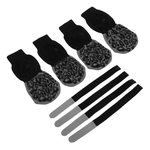 GANAZONO 4 Stück rutschfeste Haustiersocken für Holzböden Lärmmindernde Bequeme Innensocken für Hunde Strapazierfähige Pfotenschutzsocken von GANAZONO