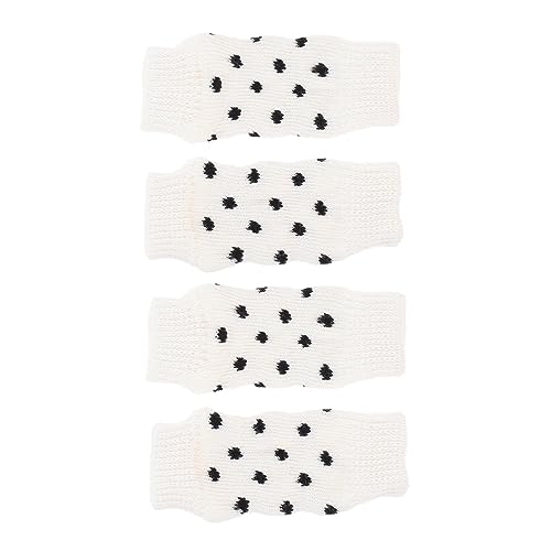 GANAZONO rutschfeste Hundesocken 4 Stück Verschleißfeste Beinschützer für Haustiere Atmungsaktive und Dekorative Pfotenschutzsocken mit Süßem Cartoon Design für Drinnen und Draußen von GANAZONO