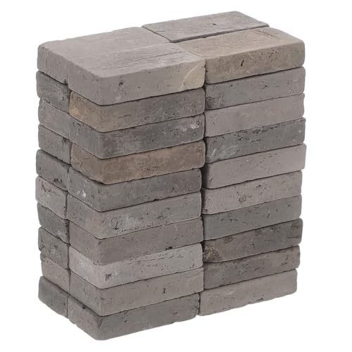 GANAZONO 40 Stück Teiliges Miniatur Ziegelsteine Mini Clay Bricks für Terrarien und Aquarien Dekorative Treppensteine für Schildkrötenbecken Realistische Puppenhaus Modellbausteine zum von GANAZONO