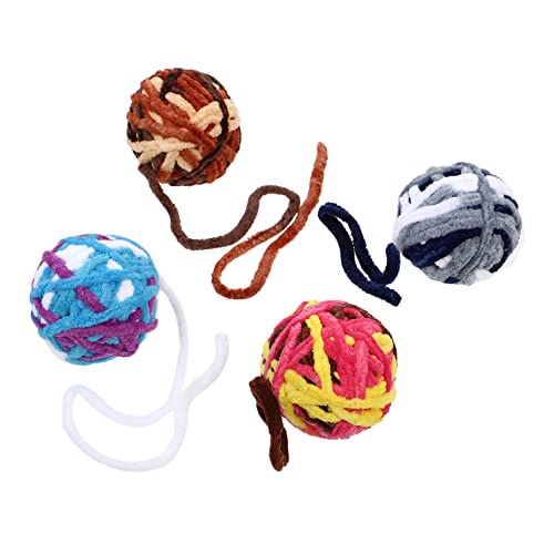 GANAZONO 4Stücke Kätzchen Baumwollspielzeug Bunte Garnbälle Mit Glocken Für Interaktive Spielstunden Für Katzen Und Kätzchen Fördert Spieltrieb Und Beschäftigung GANAZONO 4Stücke Kätzchen Baumwollspielzeug Bunte Garnbälle Mit Glocken Für Interaktive Spielstunden Für Katzen Und Kätzchen Fördert Spieltrieb Und Beschäftigung von GANAZONO