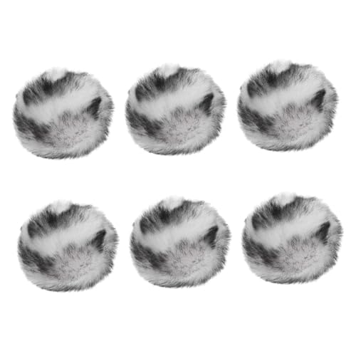 GANAZONO 6 Stück Kätzchenzubehör Pet Bälle Katzenminze Kauspielzeug Interaktiver Katzenkicker Interaktives Katzenballspielzeug Heimtierbedarf Black Plüsch von GANAZONO
