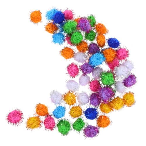 GANAZONO 60 Stück Glitzerbälle Für Katzen: Glitzernde Spielzeugbälle Für Hauskatzen Und Kätzchen – Chase-pom-pom-Spielzeug Für Bewegung Und Unterhaltung Von Kätzchen von GANAZONO