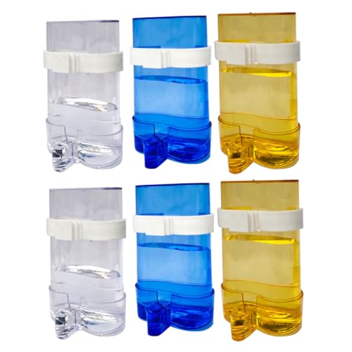 GANAZONO 6Stücke Vogelkäfig Wasser und Futterspender Automatischer Wasserspender für Kanarienvögel Sittiche und Lovebirds Transparent für Innen von GANAZONO