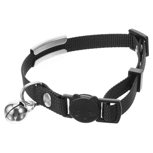 GANAZONO Verstellbares Katzenhalsband Mit Gravurschild Sicherheitshalsband Für Katzen Und Kleine Hunde Mit Glocke Individuell Anpassbar Zur Vermeidung Von Verlusten von GANAZONO