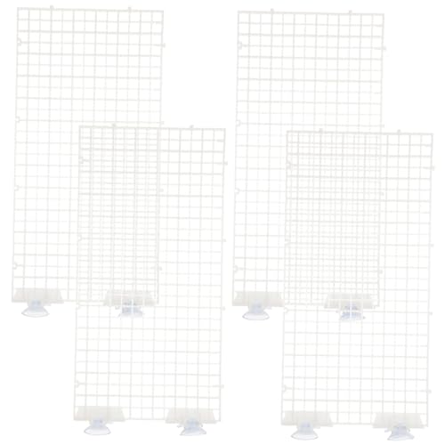 GANAZONO Aquarium Trennwand Transparent mit Saugnäpfen Splicbar und Zuschneidbar Fischzucht Abteilungsplatte für Fischisolierung und Aufzuchtbecken Installieren und Zufällige Farbe von GANAZONO