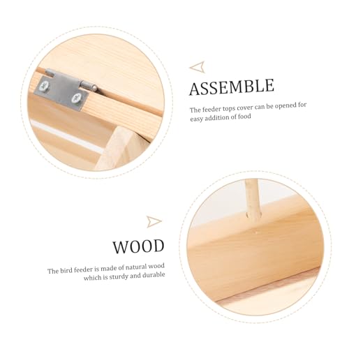 GANAZONO Automatischer Futtertrog aus Holz für Tauben Mehrlochige Futterstation mit Spritzschutz Stabiler Futternapf für Mehrere Vögel Gleichzeitig Geeignet für Tauben Papageien und GANAZONO Automatischer Futtertrog aus Holz für Tauben Mehrlochige Futterstation mit Spritzschutz Stabiler Futternapf für Mehrere Vögel Gleichzeitig Geeignet für Tauben Papageien und von GANAZONO
