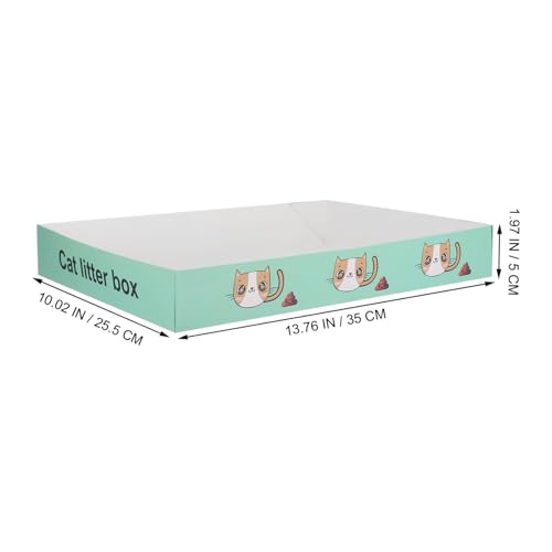 GANAZONO Einweg Katzenstreu Box aus Papier mit Spritzschutz Halbgeschlossene Katzenklo für Kätzchen und Kleine Haustiere Auslaufsicher Umweltfreundlich Einfache Entsorgung für Wohnung und von GANAZONO