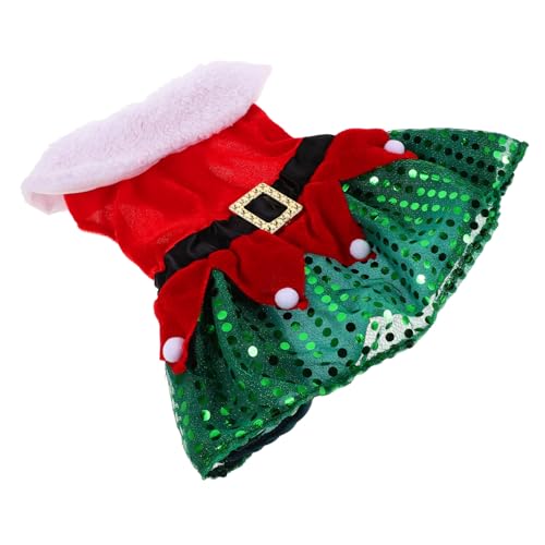 GANAZONO Festliches Weihnachts-hundekostüm mit Glitzernden Pailletten Grünes Tüll-minikleid mit Weihnachtsbaum-Design Warmes Xmas-Outfit für Hunde und Katzen für Partys und Winterliche GANAZONO Festliches Weihnachts-hundekostüm mit Glitzernden Pailletten Grünes Tüll-minikleid mit Weihnachtsbaum-Design Warmes Xmas-Outfit für Hunde und Katzen für Partys und Winterliche von GANAZONO