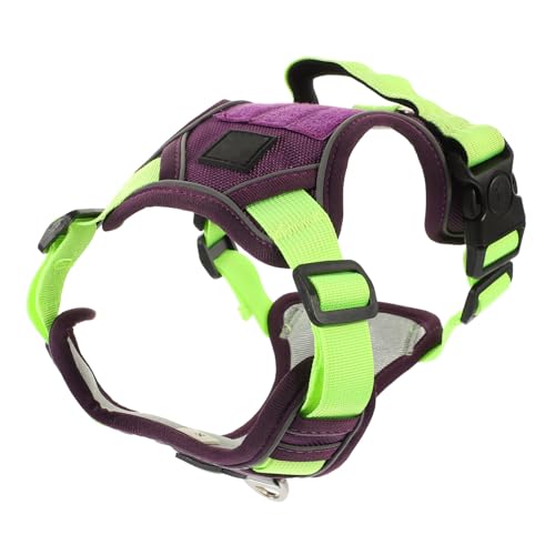 GANAZONO Großes Hundegeschirr Brustgeschirr aus Verschleißfestem Material mit Reflektierendem Design Bequemes Verstellbares Hundeweste Zubehör für Sicheren Spaziergang und Training Leicht von GANAZONO