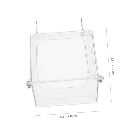 GANAZONO Hängende Vogelbadewanne aus Robustem Vielseitig als Duschbox und Futterbox für Kleine Vögel Wie Kanarienvögel Sittiche und Papageien Einfach zu Befestigen Am Käfig Außen für von GANAZONO