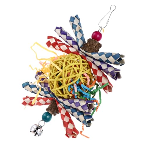 GANAZONO Hängendes Papageienspielzeug aus Kauspielzeug für Futtersuchspielzeug mit Glockenanhänger für Wellensittiche und Andere Haustier Sichere und Langlebige GANAZONO Hängendes Papageienspielzeug aus Kauspielzeug für Futtersuchspielzeug mit Glockenanhänger für Wellensittiche und Andere Haustier Sichere und Langlebige von GANAZONO