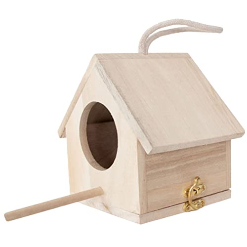 GANAZONO Hängendes Vogelhaus aus Holz für Außenbereich Nistkasten für Papageien und Wildvögel Wetterfestes Vogelfutterzubehör Dekorativ und Pflegeleicht für Garten GANAZONO Hängendes Vogelhaus aus Holz für Außenbereich Nistkasten für Papageien und Wildvögel Wetterfestes Vogelfutterzubehör Dekorativ und Pflegeleicht für Garten von GANAZONO